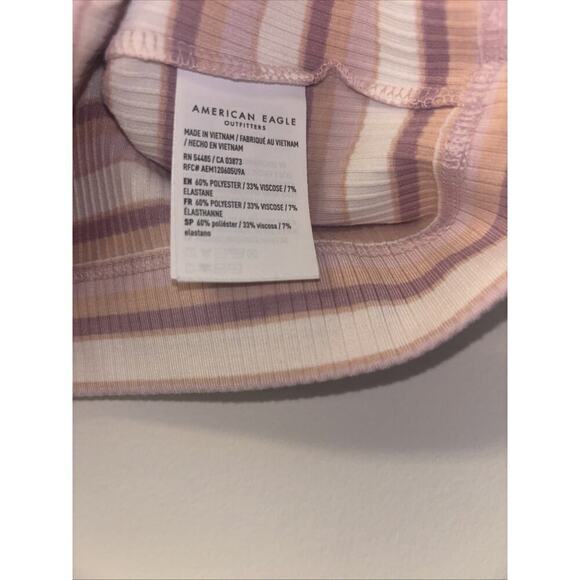 Women’s Knit Tank Baby Cami Striped Sz Med 70s VTG Fairy Event Concert Ribbed - Picture 4 of 5